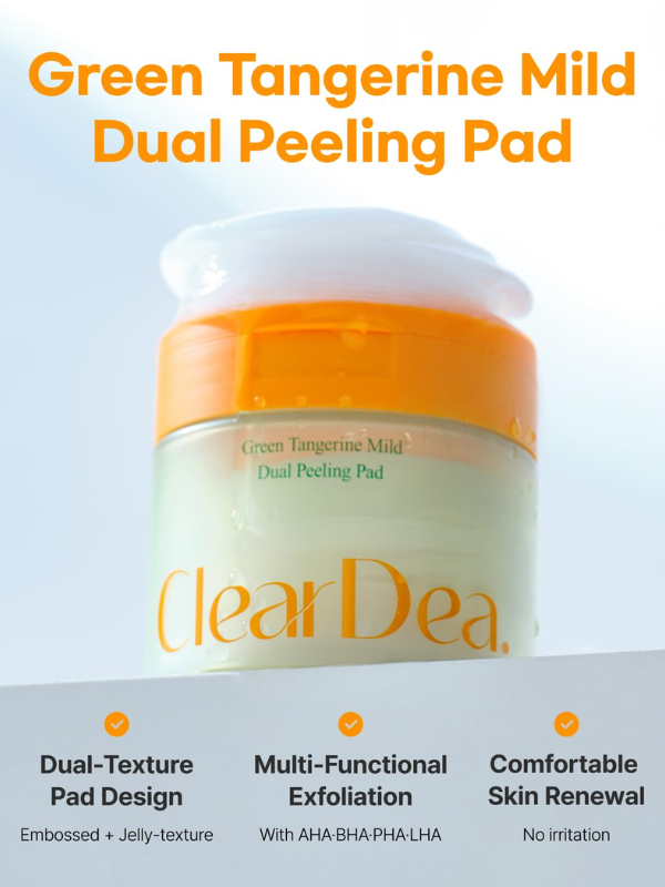 ClearDea Green Tangerine Mild Dual Peeling Pad 140ml / 50 pads