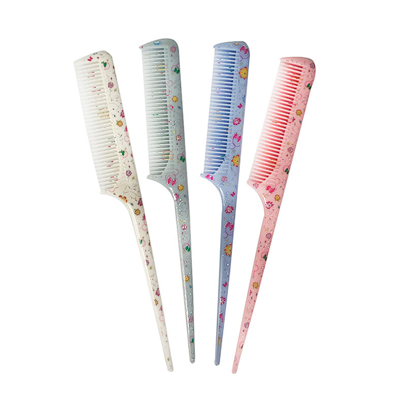LivingStop Flower Pattern Tail Comb