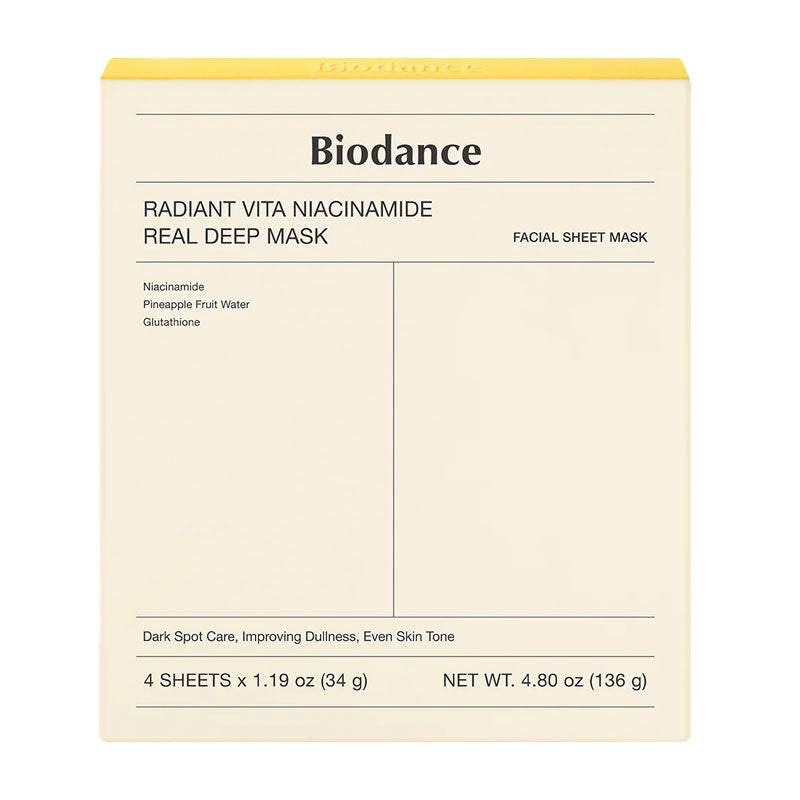 Biodance Radiant Vita Niacinamide Real Deep Mask 34g
