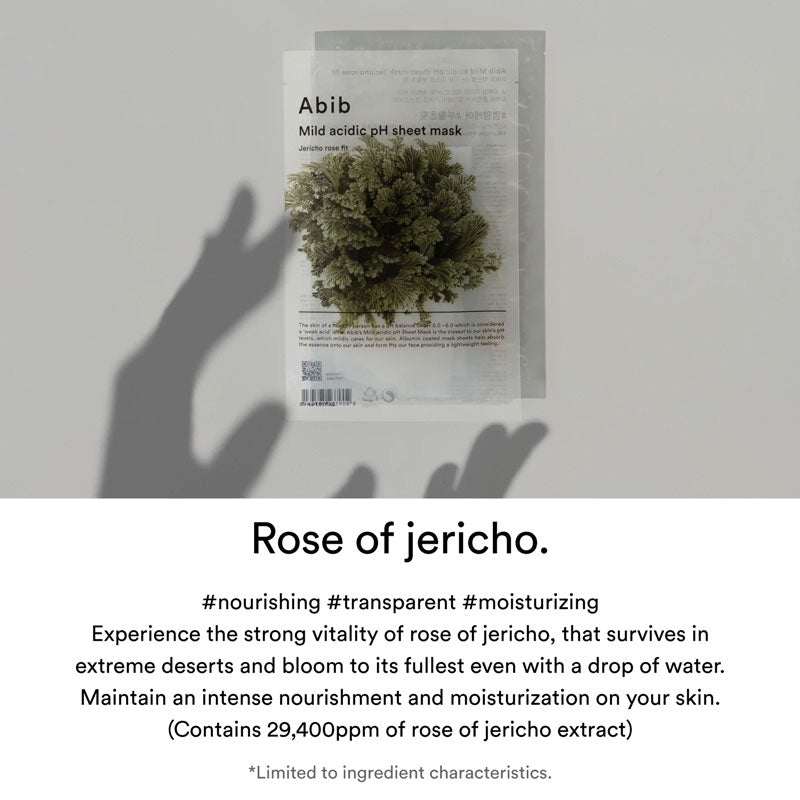 Abib Mild Acidic pH Sheet Mask #Jericho Rose 30ml