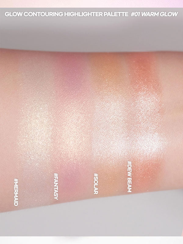 WAKEMAKE Glow Contouring Highlighter Palette 7.8g