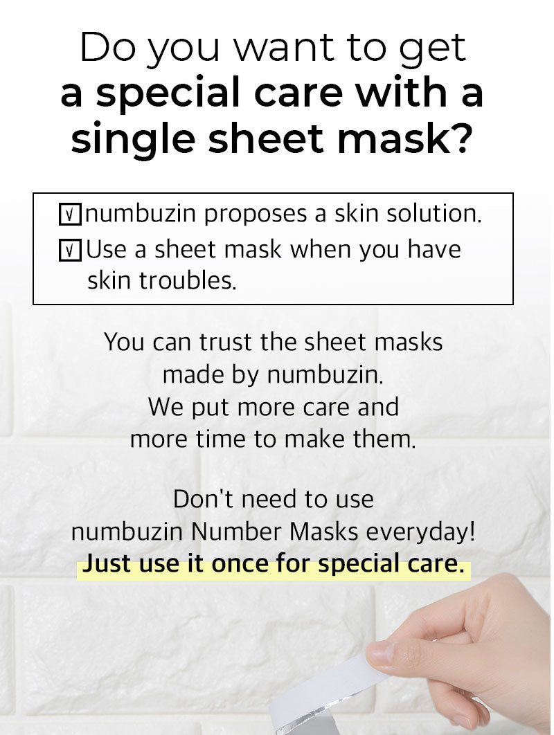 numbuzin No.1 Dewy Glow Spa Sheet Mask