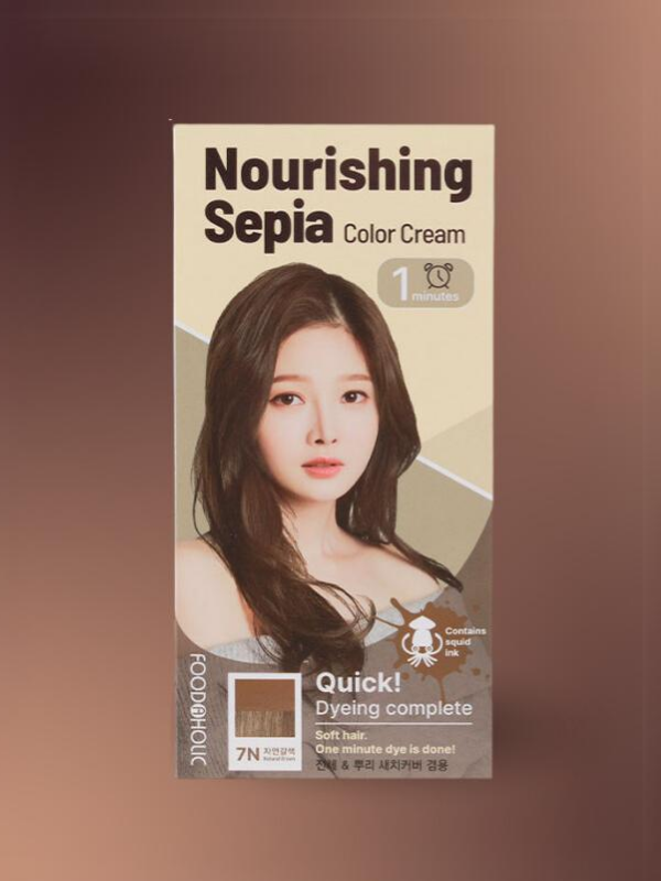 Foodaholic Nourishing Sepia Color Cream 1min 7N Natural Brown 60g