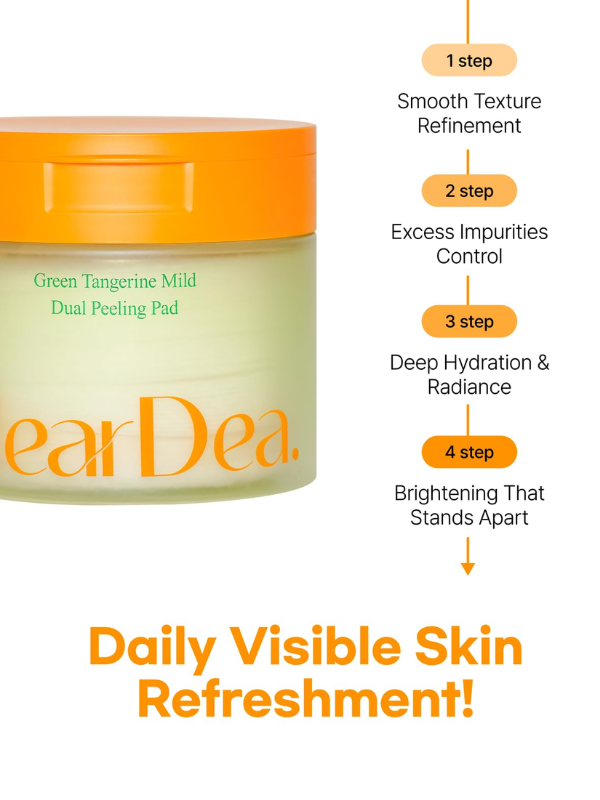 ClearDea Green Tangerine Mild Dual Peeling Pad 140ml / 50 pads