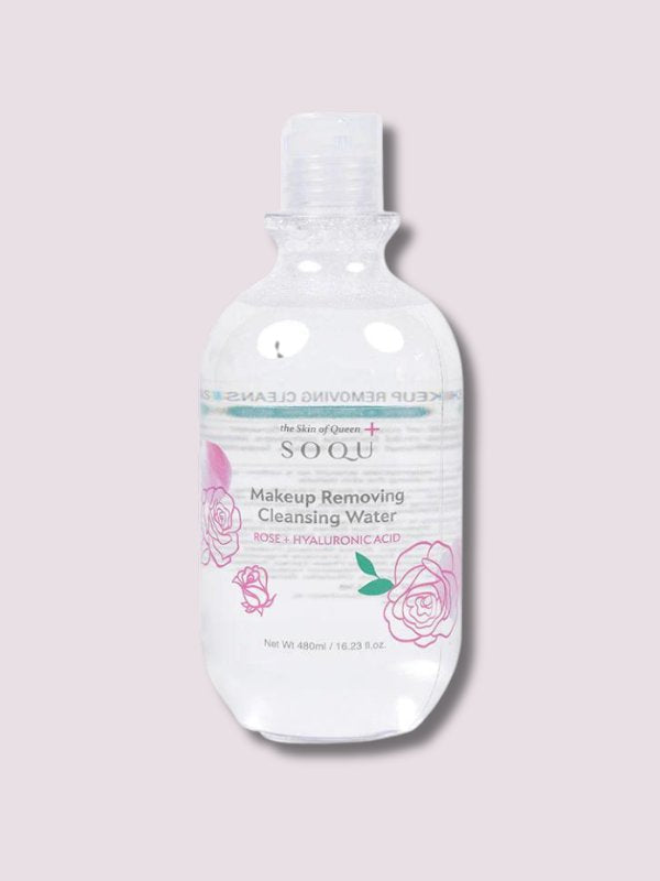 SOQU Makeup Removing Cleansing Water Rose 480ml