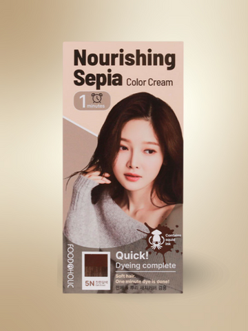 Foodaholic Nourishing Sepia Color Cream 1min 5N Dark Brown 60g