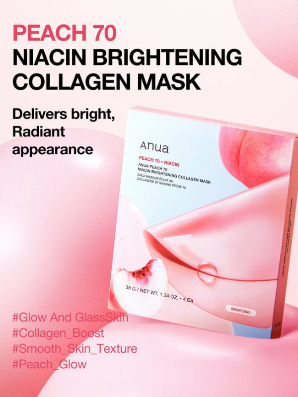 Anua Peach 70 Niacin Brightening Collagen Mask 38g