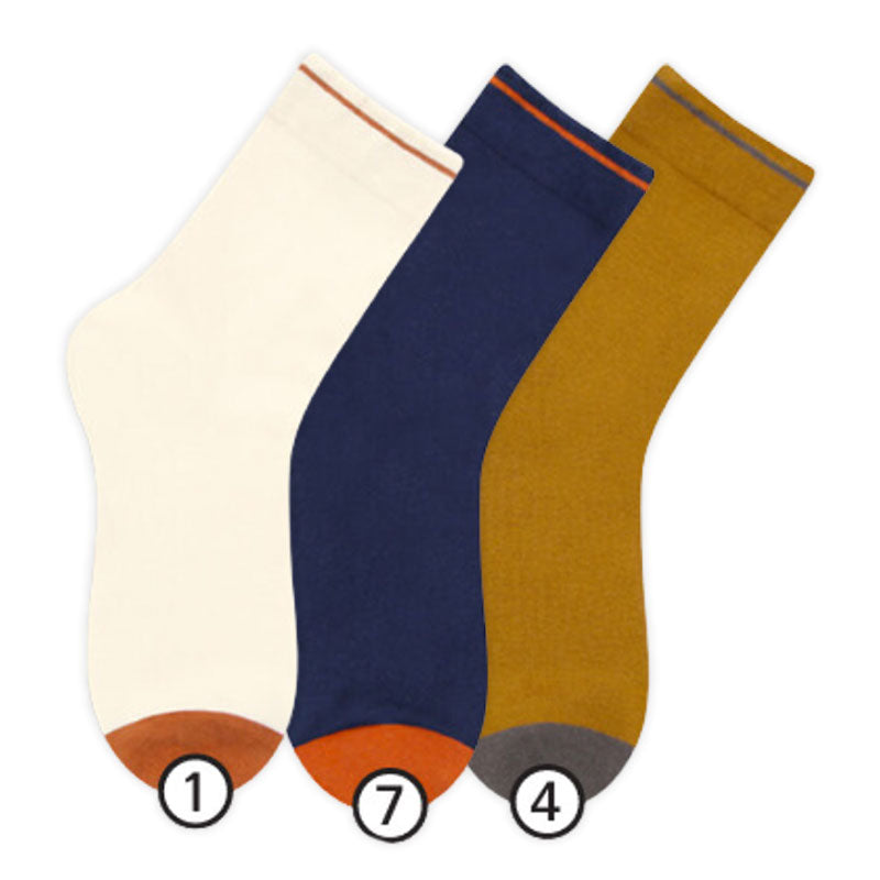 Cuff Color Quarter Socks