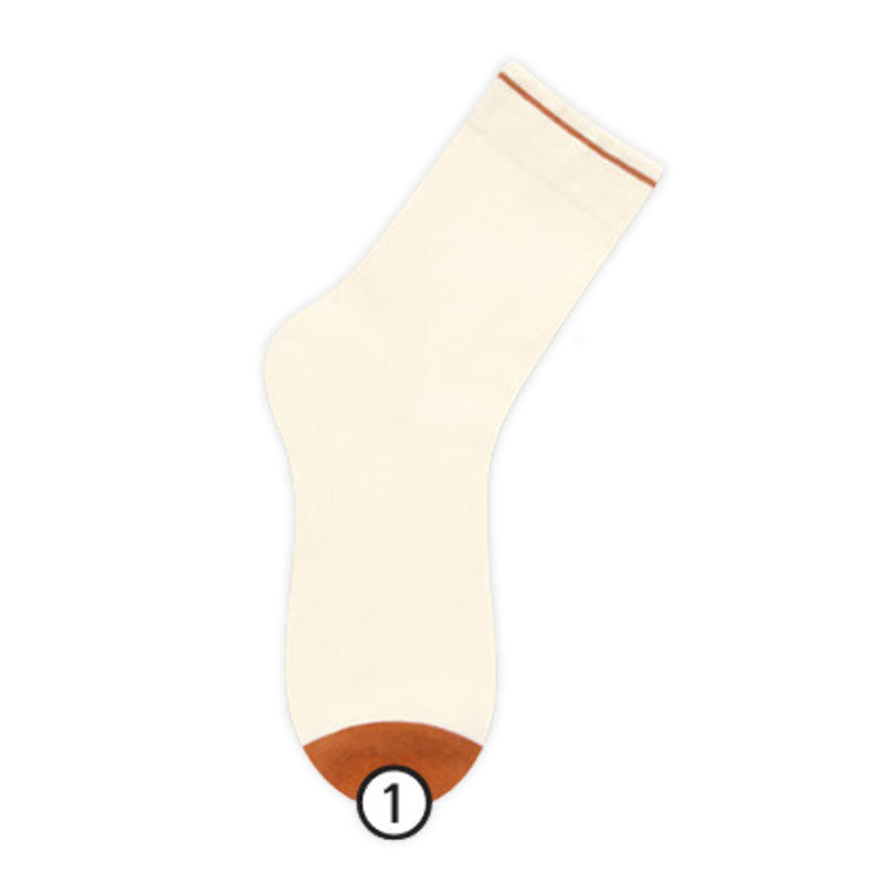 Cuff Color Quarter Socks