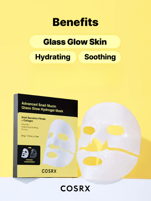 COSRX Advanced Snail Mucin Glass Glow Hydrogel Mask 35g