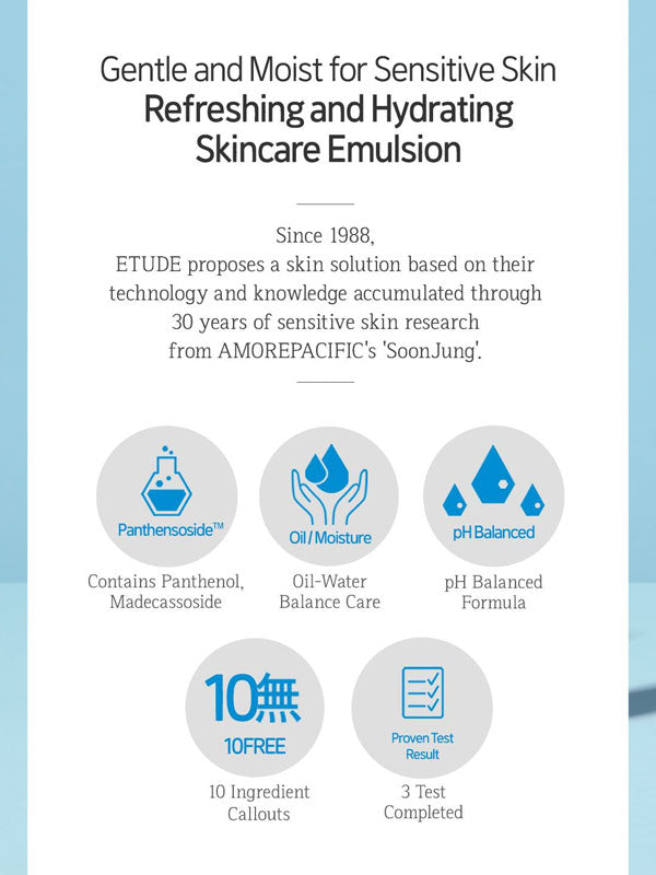 Etude House Soonjung 10 Free Moist Emulsion 130ml