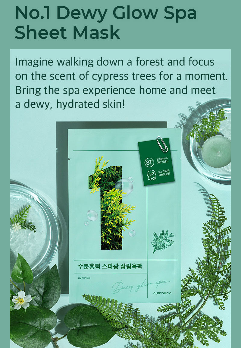 numbuzin No.1 Dewy Glow Spa Sheet Mask