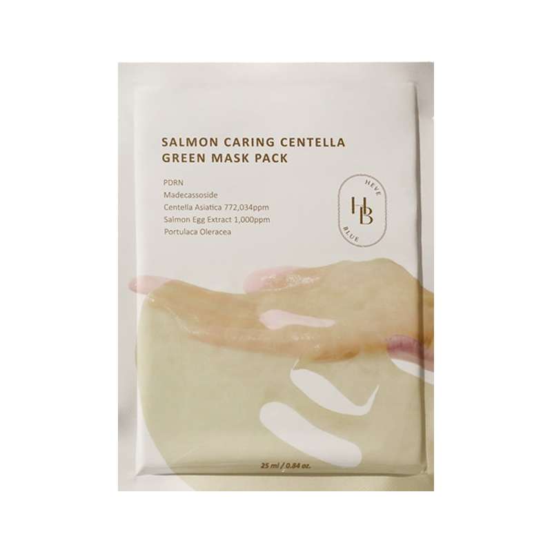 HEVEBLUE Salmon Caring Centella Green Mask 25ml - 1 PC